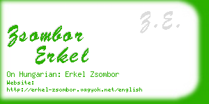 zsombor erkel business card